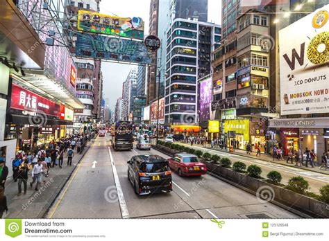 Street View In Hong Kong Editorial Stock Photo Image Of Downtown