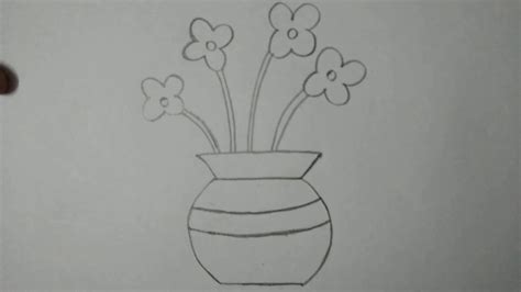 How To Draw A Flower Pot Using Pointillism Youtube