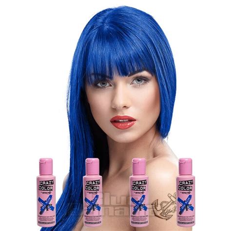 Crazy Color Sky Blue Semi Permanent Hair Dye 4 Pack 100ml