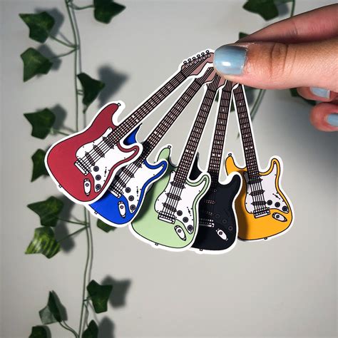 Customizable Electric Guitar Sticker Or Magnet Etsy