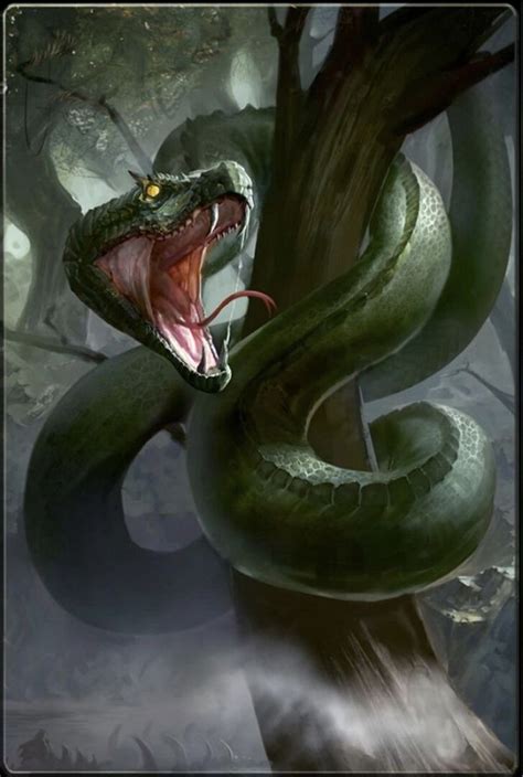 Fantasy Creatures Art Mythical Creatures Art Mythological Creatures Snake Monster Monster