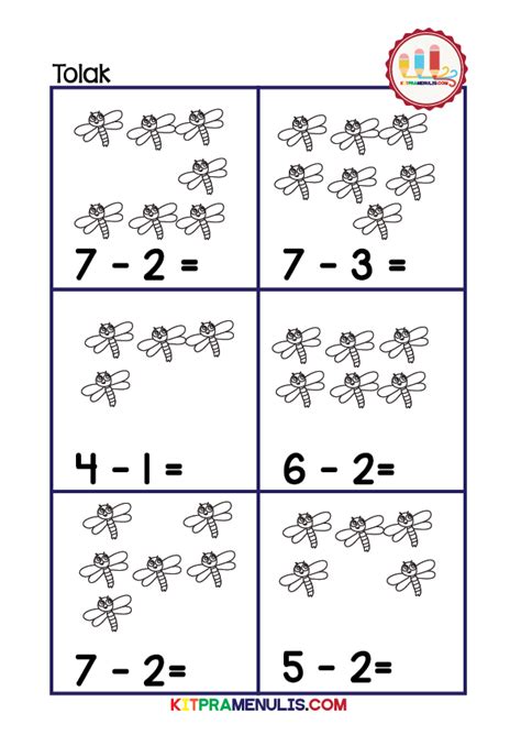 Lembaran Kerja Hasil Tambah Prasekolah Latihan Operasi Tambah