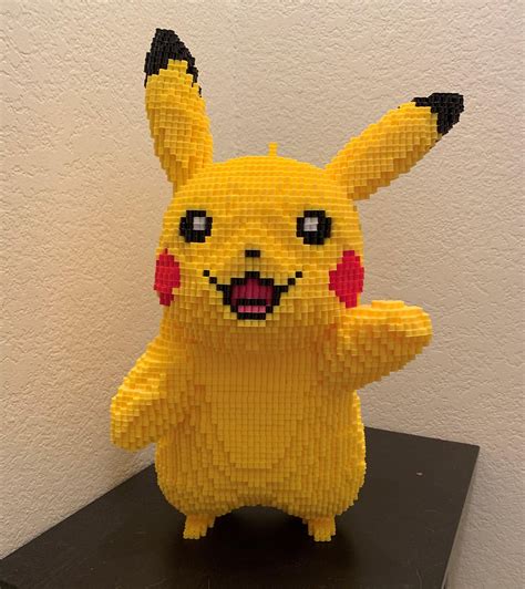 Made A Life Sized Pikachu Out Of Perler Beads Perler Beads Pokemon