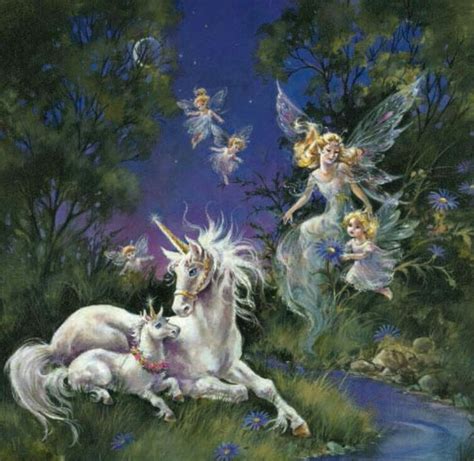 Fairies Fantasy Kunst Fantasie Feen Einhorn Bilder