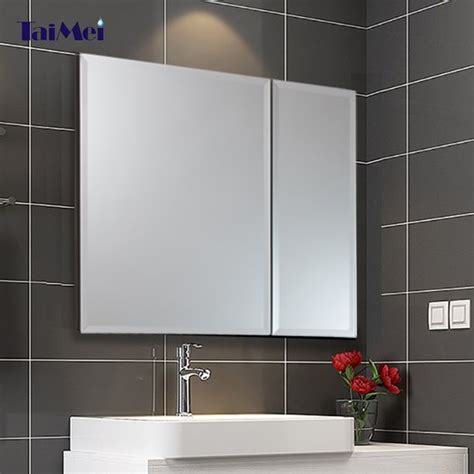 Frameless medicine cabinet is a versatile option. Taimei DIY Wall 2-Door Frameless Mirror Medicine Cabinet ...