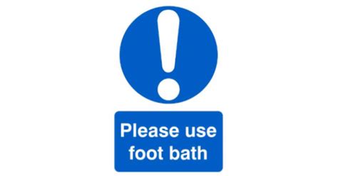 Please Use Foot Bath Sign Farm Safety Signs