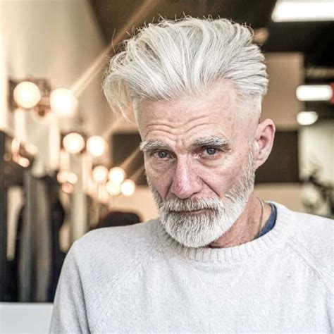 The top of the hair has a puffed up look to it, reminiscent of 1950s rock and roll legends. 15 Best Hairstyles For Older Men in 2021 - Men's Hairstyles