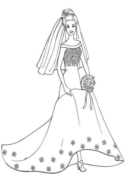 Barbie Dress Up Coloring Pages