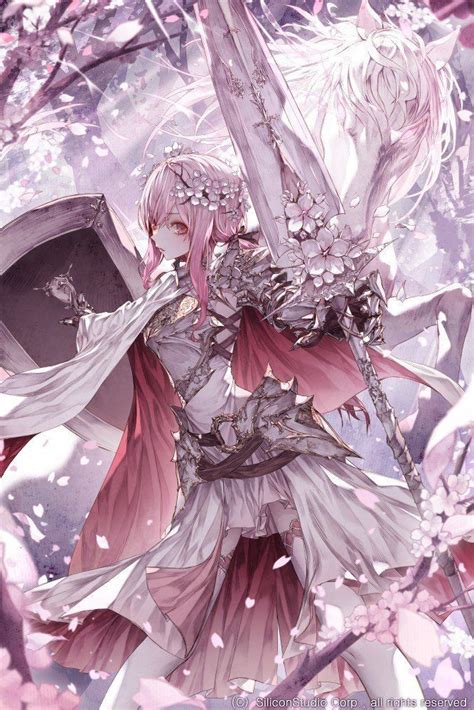 Cherry Blossom Knight Anime Anime Angel Kỳ ảo