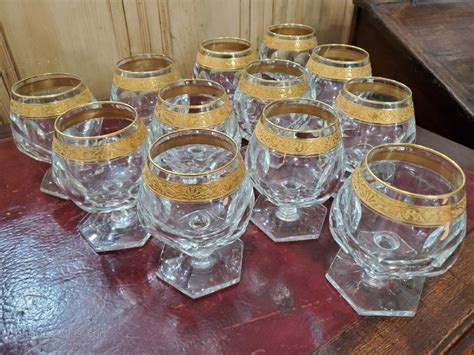 Antiques Atlas Italian Gold Gilt Rimmed Whiskey Crystal Tumblers