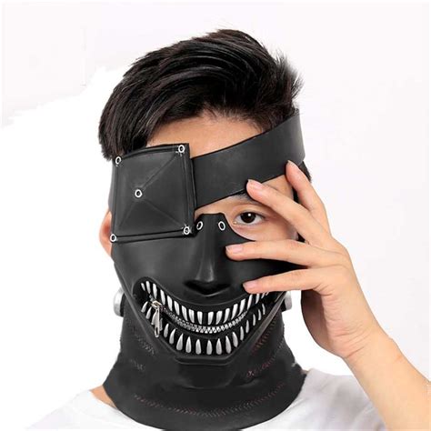 Costume Reenactment And Theater Apparel Tokyo Ghoul Kaneki Ken Mask Cosplay Black Leather Full