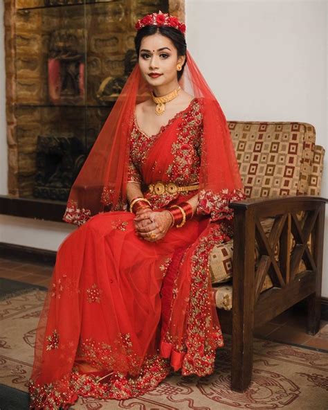 The Nepali Bride On Instagram Super Elegant And Classy The Gorgeous Bride Designed Her