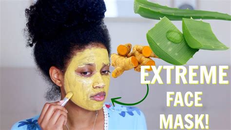 Trying An EXTREME Turmeric And Aloe Vera Clay Mask For Glowy Brighten