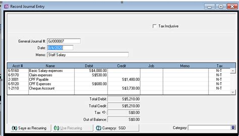 How To Record Employee Salary In Premier And Accounting Sg Abss Support