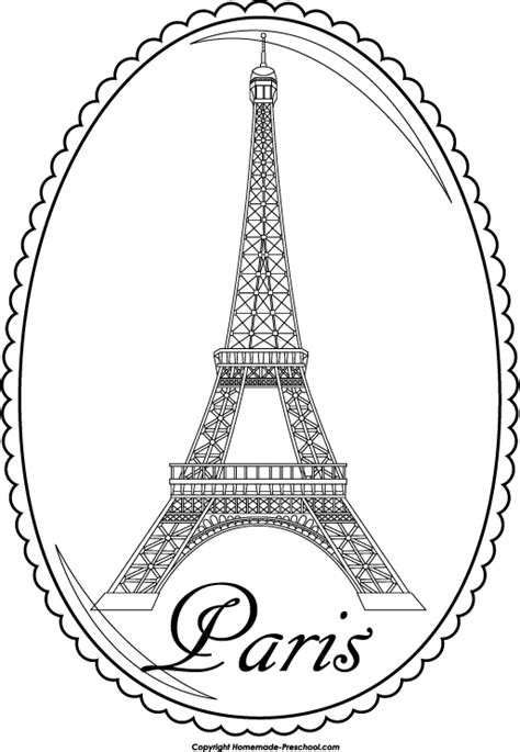 Eiffel Tower Coloring Page At Free Printable