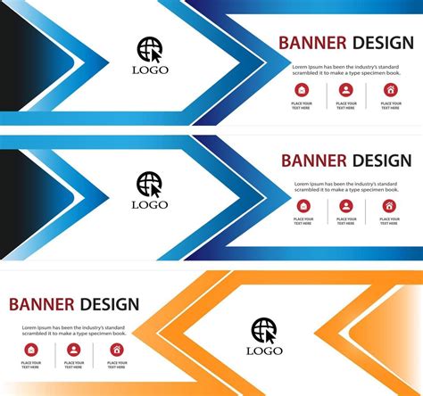 Corporate Business Banner Template Horizontal Advertising Business