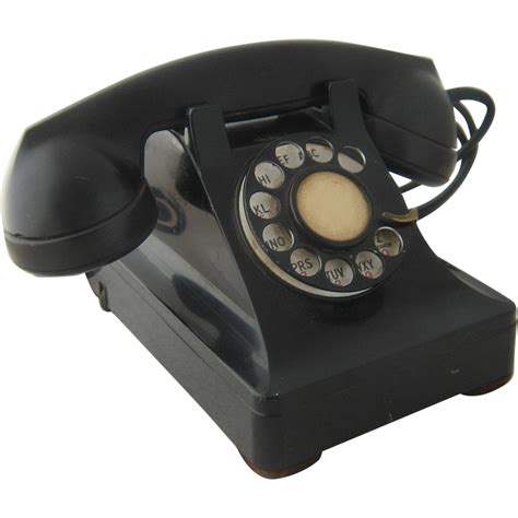 1940s Western Electric Black Desk Telephone Rotary Dial From