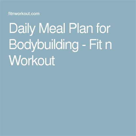 Healthy For Life Bodybuilding Meal Plan Pdf Vegan Vegetarian Diet Plan