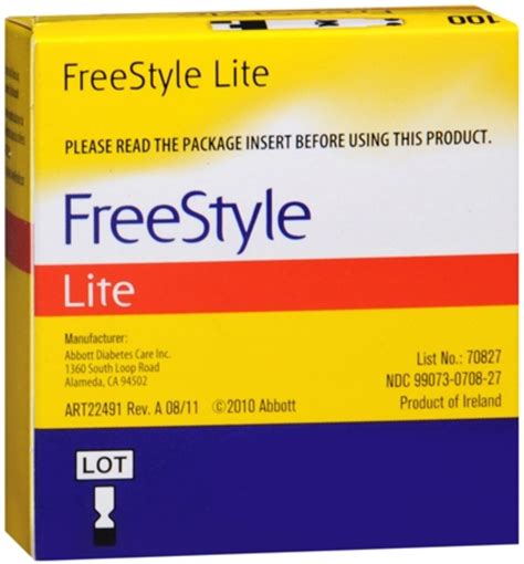 FreeStyle Lite Blood Glucose Test Strips 100 Each ...