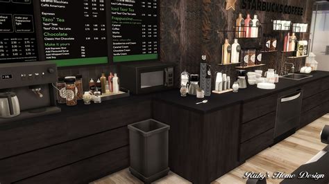Sims 4 Starbucks 星巴克咖啡 Rubys Home Design