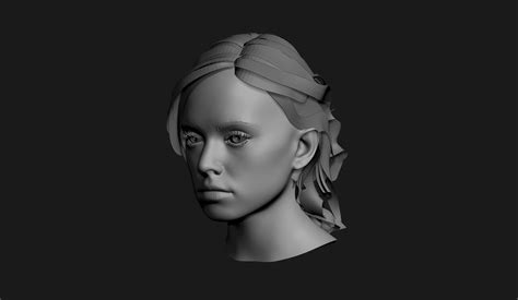 Female Head Sculpt 02 3d Model Cgtrader
