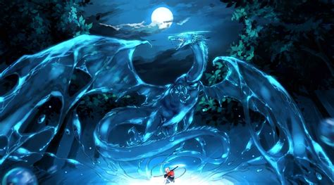 It's only one of the most influential series in the history of modern animation. Download 1920x1067 Anime Boy, Dragon, Moonlight, Night, Water, Fantasy Wallpapers - WallpaperMaiden