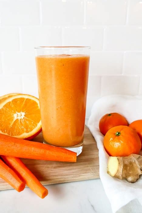 Orange Carrot Ginger Smoothie • Faithful Plateful
