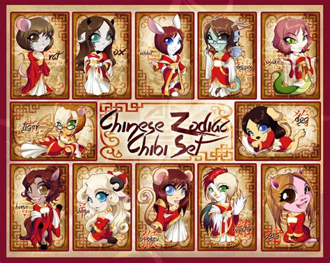 Chibi Set Chinese Zodiac By Megziepegzie On Deviantart