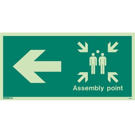 Jalite 4051i Assembly Point Location Sign Photoluminescent The