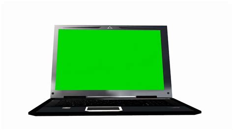 Laptop Pc Open Close Green Screen Animation Royalty Free