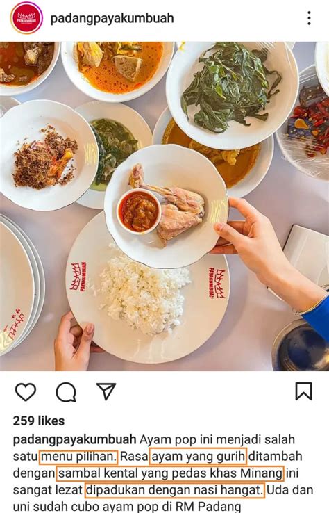 Contoh Copywriting Di Instagram Untuk Jualan Makanan
