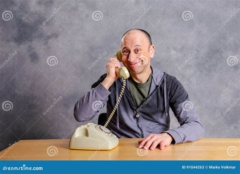 Man Has A Good Phone Call Stock Image Image Of Career 91044263