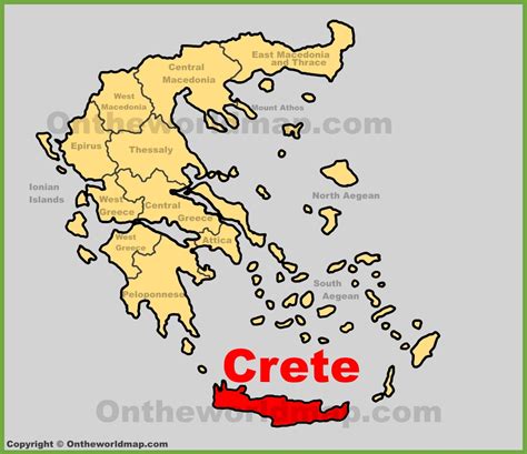 Crete Location On The Greece Map