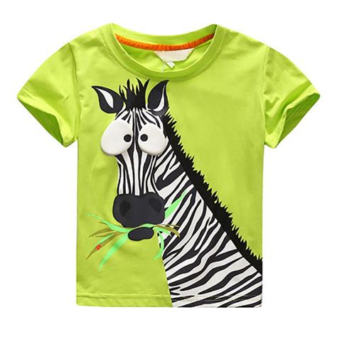 Comfy Kids Summerbaby Children Boys Zebra Pattern T Shirts Kids Tops
