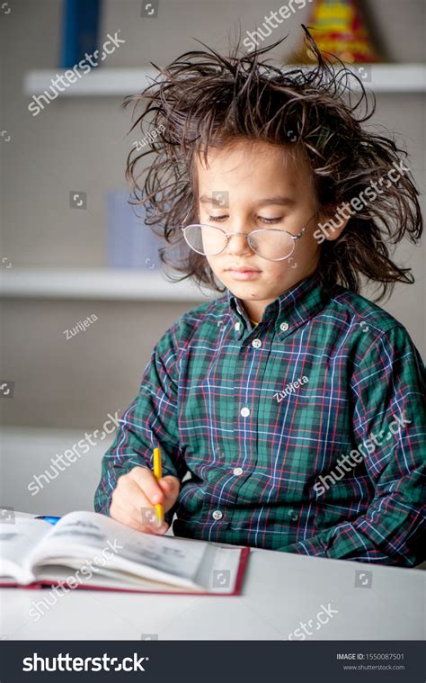 Young Boy Studying Home Stock Photo 1550087501 Shutterstock