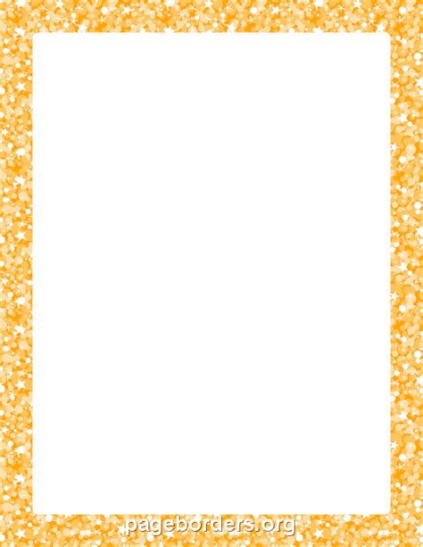 Orange Glitter Border Clip Art Page Border And Vector