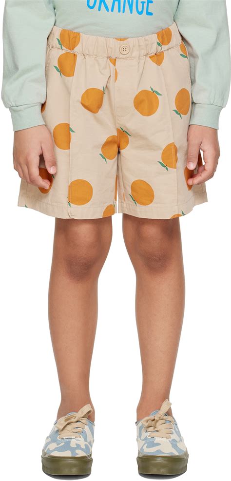 Jellymallow Kids Beige Orange Shorts Jellymallow