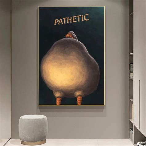 Frameless Judgmental Duck Funny Poster Pathetic Humor Duck Canvas