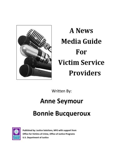 A News Media Guide For Victim Service Providers Pdf Victimology Crime And Violence