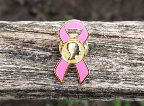 Vintage Pink Ribbon Pin Breast Cancer Awareness Pin Etsy