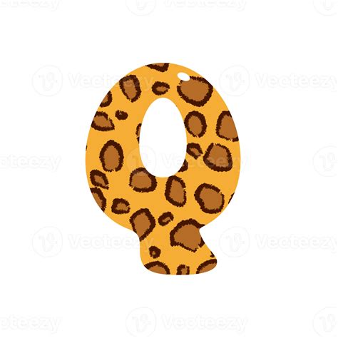 Leopard Print Alphabets And Number 10884055 Png