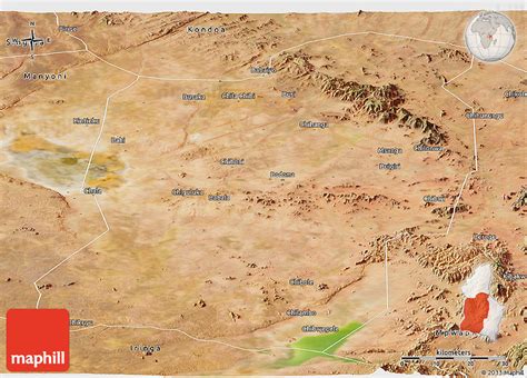 Satellite Panoramic Map Of Dodoma