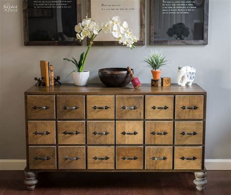Diy Faux Card Catalog Cabinet Apothecary Cabinet The