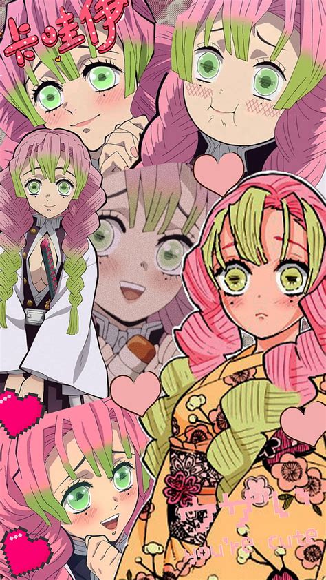 Mitsuri Cute Green Pink Hd Phone Wallpaper Peakpx