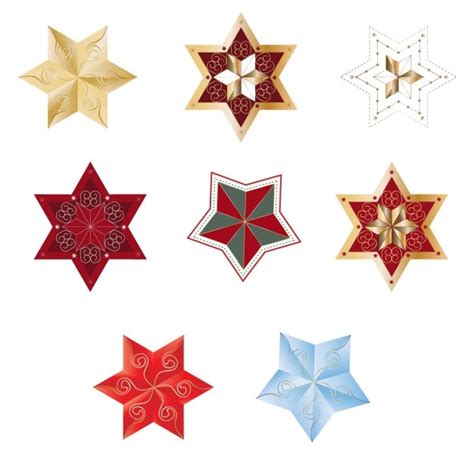 Estrellas De Navidad Vector Gratis