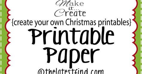 Make It Create By Lillyashleyfreebie Downloads Printable Paper Diy