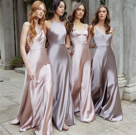 Styles Bridesmaid Dresses Long Silk Satin Wedding Guest Dress In 2020