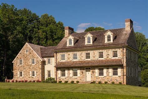 Traditional Pennsylvania Stone Farmhouse With Georgian Details Stone Mansion Farmhouse