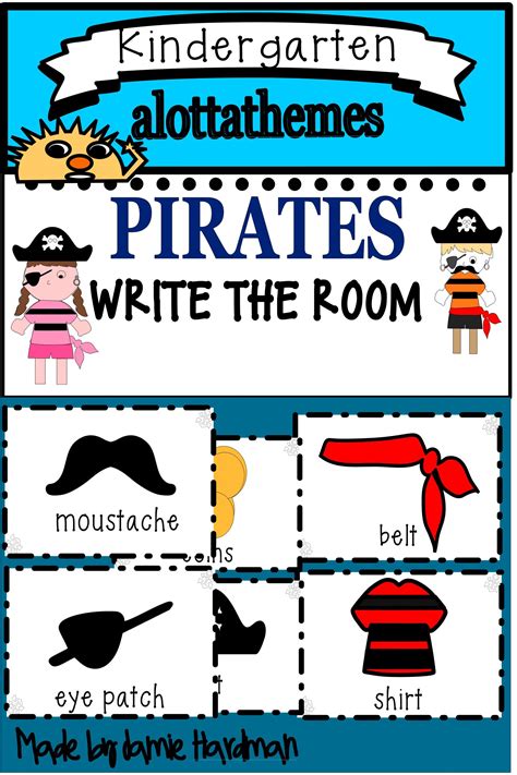 WRITE THE ROOM - Kindergarten PIRATES | Kindergarten writing, Kindergarten, Kindergarten activities