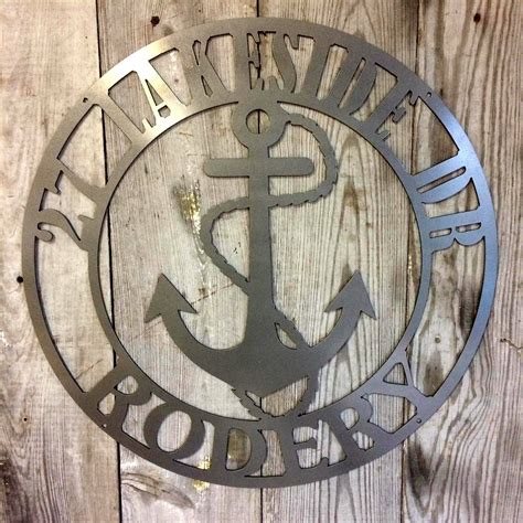 Customizable Nautical Anchor Copper Or Bronze Plated Steel Metal Wall